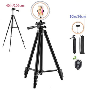 Illuminate Your Selfies: The LED Ring Light Tripod With Phone Holder